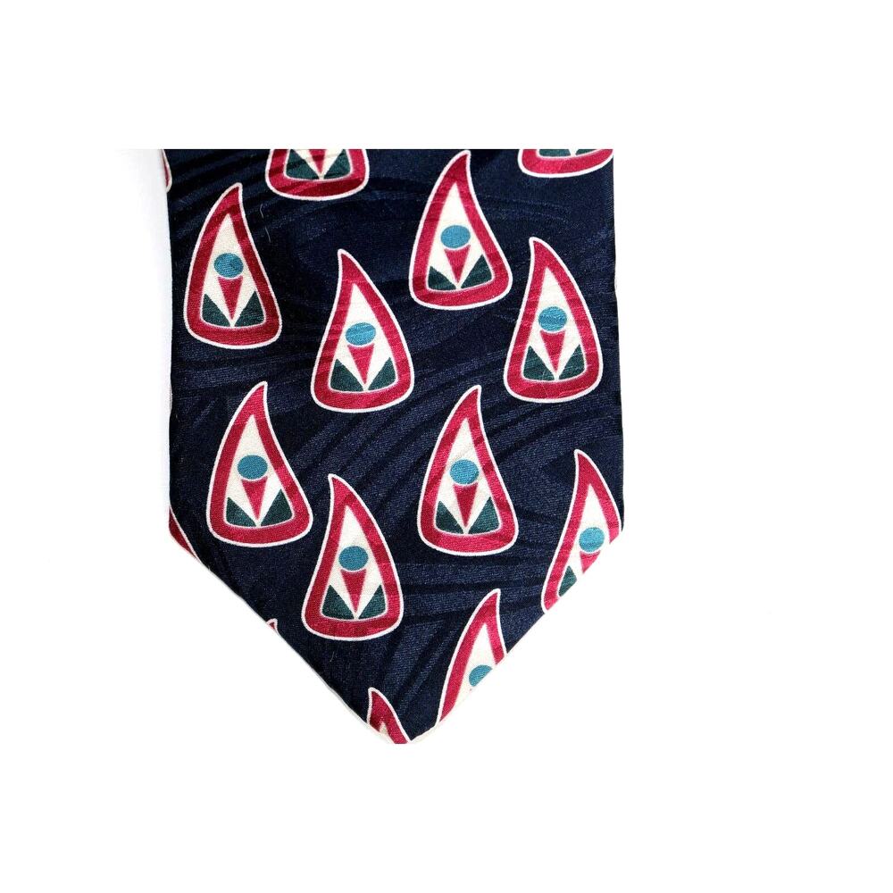 Lands' End Men's Multi-Colored‎ Silk Tie USA Very Nice